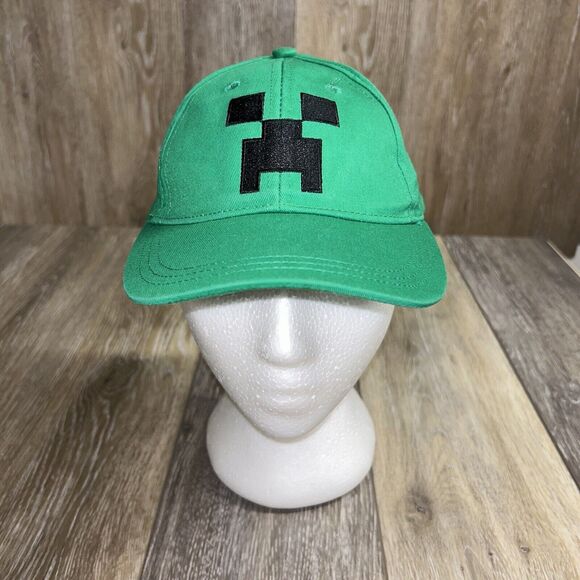 Minecraft Jinx Hat Cap Creeper Baseball Green Youth Adjustable OSFM - Picture 2 of 7